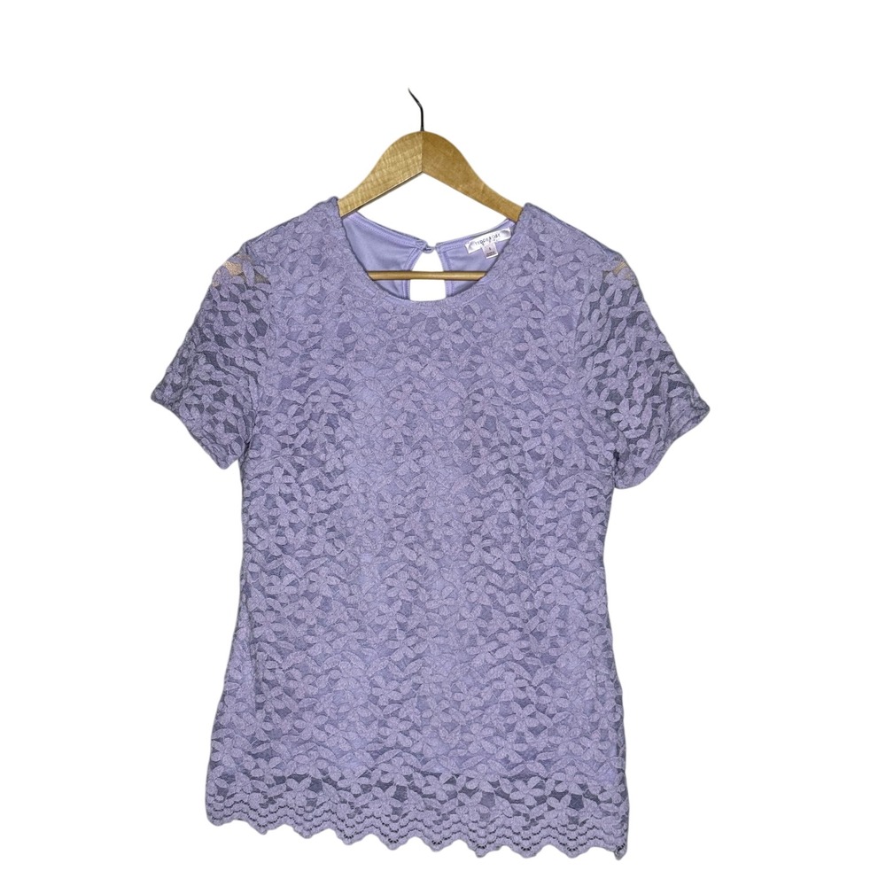 Coquette Lavender Lace Blouse Teddi Rose Women's Small